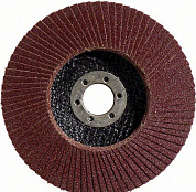 Шлифкруг лепестковый BOSCH круг Standard or Metal, прямое исполнение, прокладка из стекловолокна, Ø125 K80